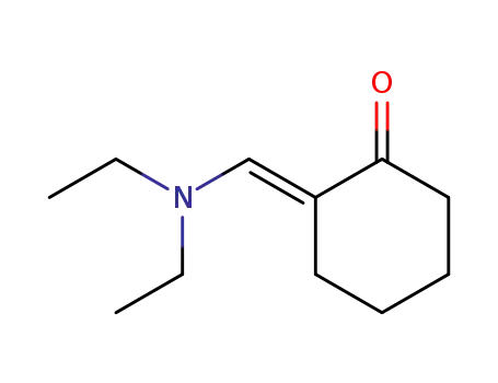 Molecular Structure of 59951-54-1 (Cyclohexanone, 2-[(diethylamino)methylene]-, (E)-)
