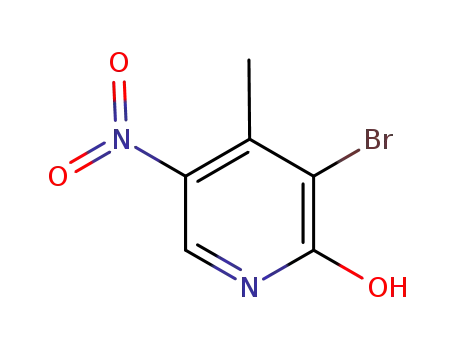 Molecular Structure of 1049706-72-0 (3-Bromo-4-methyl-5-nitropyridin-2-ol)