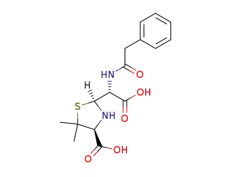 Molecular Structure of 89014-19-7 ((5S,6S,3S)-benzyl-D-penicilloic acid)