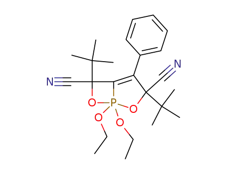 3,6-di-tert-butyl-3,6-dicyano-1,1-diethoxy-4-phenyl-2,7-dioxa-1λ<sup>5</sup>-phosphabicyclo<3.2.0>hept-4-ene