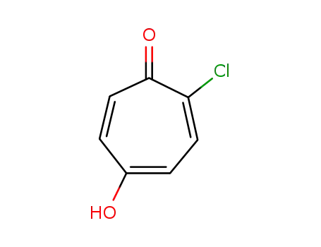 Molecular Structure of 7009-16-7 (2,4,6-Cycloheptatrien-1-one,  2-chloro-5-hydroxy-)