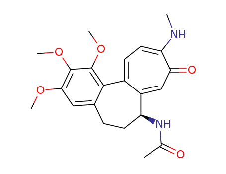 Molecular Structure of 2826-80-4 (N-[(7S)-1,2,3-trimethoxy-10-(methylamino)-9-oxo-5,6,7,9-tetrahydrobenzo[a]heptalen-7-yl]acetamide)