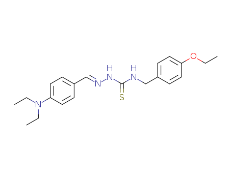 186453-60-1,Hydrazinecarbothioamide, 2-((4-(diethylamino)phenyl)methylene)-N-((4-e thoxyphenyl)methyl)-,Hydrazinecarbothioamide, 2-((4-(diethylamino)phenyl)methylene)-N-((4-e thoxyphenyl)methyl)-