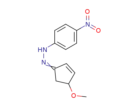 Molecular Structure of 90037-01-7 (2-Cyclopenten-1-one, 4-methoxy-, (4-nitrophenyl)hydrazone)