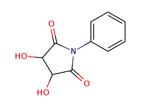 Molecular Structure of 142082-55-1 (2,5-Pyrrolidinedione, 3,4-dihydroxy-1-phenyl-)
