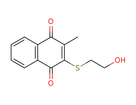 Molecular Structure of 59147-84-1 (2-[(2-Hydroxyethyl)thio]-3-methyl-1,4-naphthoquinone)