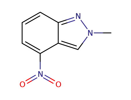 Molecular Structure of 26120-44-5 (2-Methyl-4-nitro-2H-indazole)