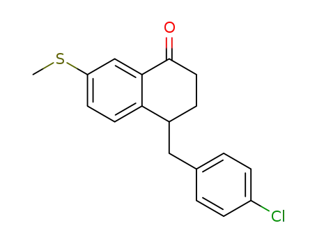 4-(4-chloro-benzyl)-7-methylsulfanyl-3,4-dihydro-2<i>H</i>-naphthalen-1-one