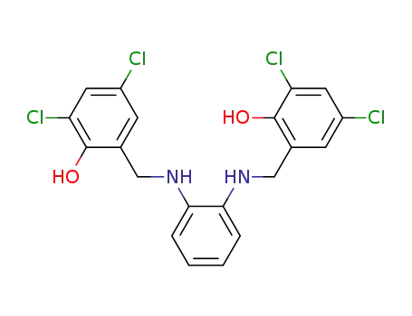 Molecular Structure of 870994-10-8 (C<sub>6</sub>H<sub>4</sub>(NHCH<sub>2</sub>C<sub>6</sub>H<sub>2</sub>Cl<sub>2</sub>(OH))2)