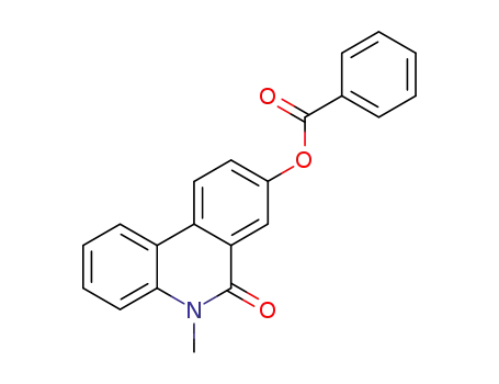 Molecular Structure of 865348-82-9 (6(5H)-Phenanthridinone,  8-(benzoyloxy)-5-methyl-)