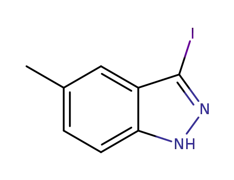 Molecular Structure of 885518-92-3 (3-IODO-5-METHYL (1H)INDAZOLE)