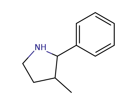 Molecular Structure of 525538-05-0 (3-Methyl-2-phenylpyrrolidine)