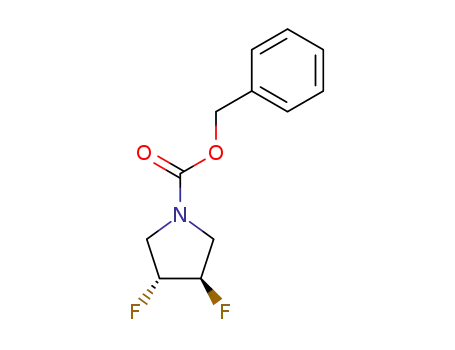 Molecular Structure of 790658-58-1 ((3R,4R)-N-Cbz-3,4-difluoropyrrolidine)