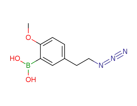 Molecular Structure of 883143-67-7 (5-(2-azidomethyl)-2-methoxyphenylboronic acid)