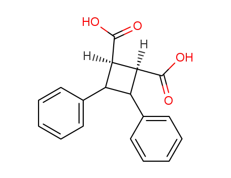 Molecular Structure of 528-34-7 ((1S)-3β,4β-Diphenyl-1α,2α-cyclobutanedicarboxylic acid)