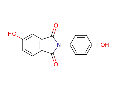 Molecular Structure of 72823-31-5 (1H-Isoindole-1,3(2H)-dione, 5-hydroxy-2-(4-hydroxyphenyl)-)