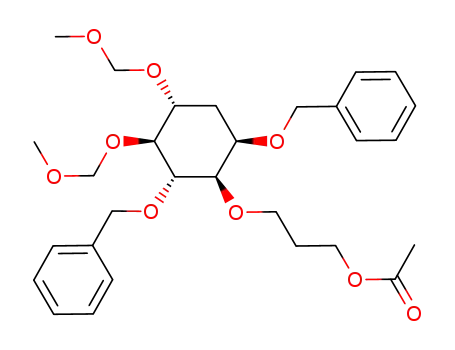 1-Propanol,
3-[[(1R,2S,3S,4R,6R)-3,4-bis(methoxymethoxy)-2,6-bis(phenylmethoxy
)cyclohexyl]oxy]-, acetate
