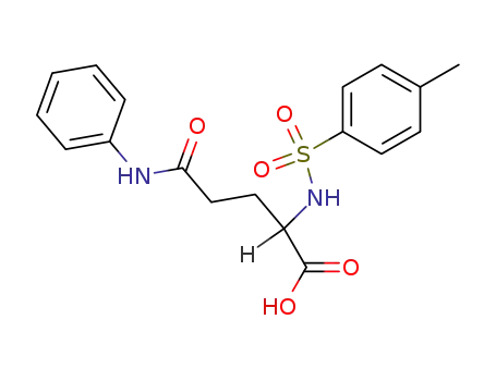 Molecular Structure of 7460-91-5 (N~2~-[(4-methylphenyl)sulfonyl]-N-phenylglutamine)