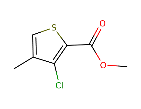 Molecular Structure of 175137-11-8 (METHYL 3-CHLORO-4-METHYLTHIOPHENE-2-CARBOXYLATE)