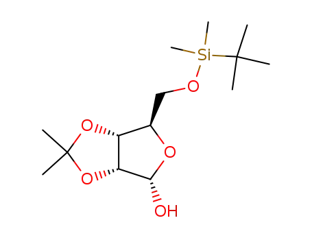 Molecular Structure of 75921-21-0 (alpha-D-Ribofuranose, 5-O-[(1,1-dimethylethyl)dimethylsilyl]-2,3-O-(1-methylethylidene)-)