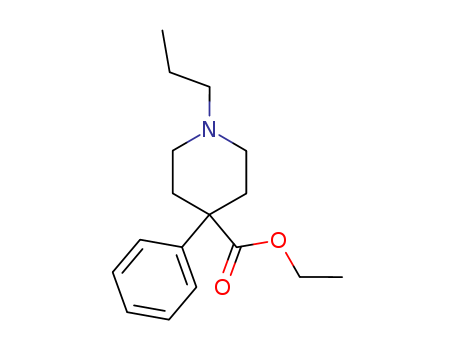 Molecular Structure of 59962-58-2 (4-Piperidinecarboxylic acid, 4-phenyl-1-propyl-, ethyl ester)