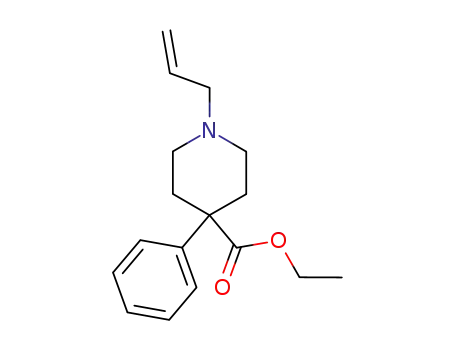 Molecular Structure of 2372-70-5 (ISONIPECOTIC ACID, 1-ALLYL-4-PHENYL-, ETHYL ESTER)