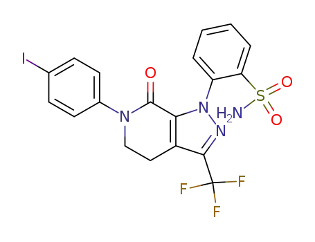 2-[6-(4-iodo-phenyl)-7-oxo-3-trifluoromethyl-4,5,6,7-tetrahydro-pyrazolo[3,4-<i>c</i>]pyridin-1-yl]-benzenesulfonamide