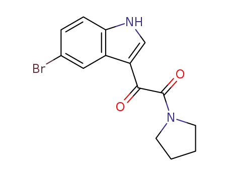 Molecular Structure of 199658-92-9 (1-(5-Bromo-1H-indol-3-yl)-2-(pyrrolidin-1-yl)ethane-1,2-dione)