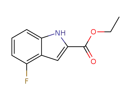 Molecular Structure of 348-32-3 (Ethyl-4-Fluoroindole-2-Carboxylate)