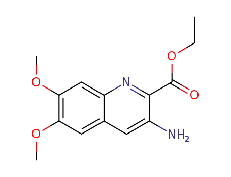 Molecular Structure of 690253-80-6 (ethyl 3-amino-6,7-dimethoxy-2-quinolinecarboxylate)