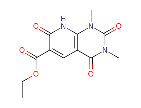 Molecular Structure of 57821-19-9 (Pyrido[2,3-d]pyrimidine-6-carboxylic acid,
1,2,3,4,7,8-hexahydro-1,3-dimethyl-2,4,7-trioxo-, ethyl ester)
