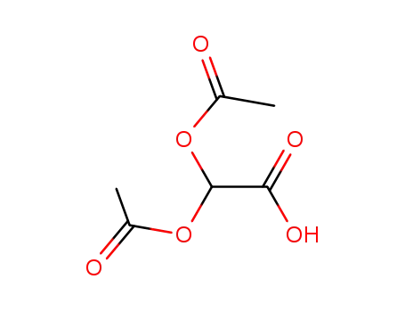 Molecular Structure of 98453-06-6 (2,2-Bis(acetyloxy) acetic acid)