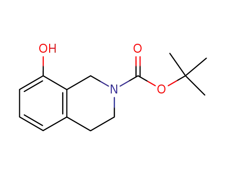 Molecular Structure of 464900-21-8 (TERT-BUTYL 8-HYDROXY-3,4-DIHYDROISOQUINOLINE-2(1H)-CARBOXYLATE)