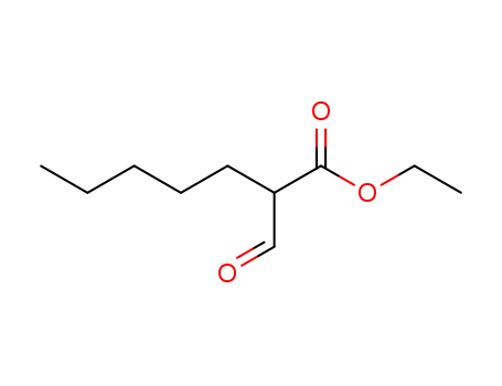Molecular Structure of 78139-25-0 (Heptanoic acid, 2-formyl-, ethyl ester)