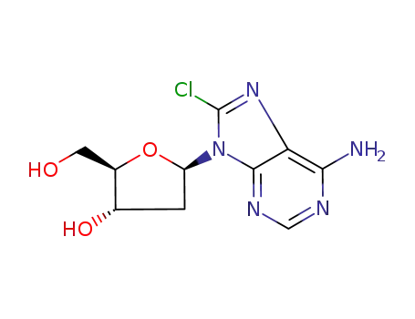 Molecular Structure of 85562-55-6 (8-CHLORO-2'-DEOXYADENOSINE)