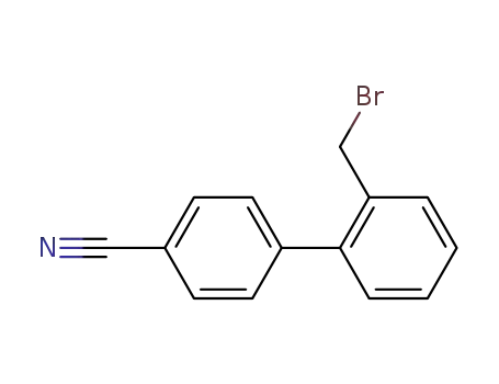 Molecular Structure of 146534-79-4 (2'-(BROMOMETHYL)-[1,1'-BIPHENYL]-4-CARBONITRILE)