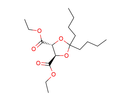 Molecular Structure of 807623-24-1 (1,3-Dioxolane-4,5-dicarboxylic acid, 2,2-dibutyl-, diethyl ester, (4R,5R)-)