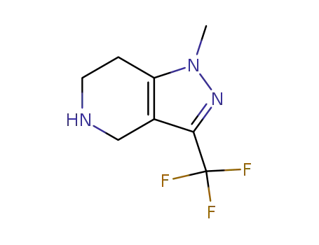 Molecular Structure of 794451-94-8 (1H-Pyrazolo[4,3-c]pyridine,4,5,6,7-tetrahydro-1-methyl-3-(trifluoromethyl)-(9CI))