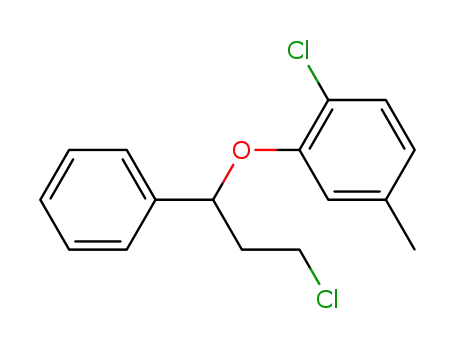 Molecular Structure of 478613-27-3 (Benzene, 1-chloro-2-(3-chloro-1-phenylpropoxy)-4-methyl-)