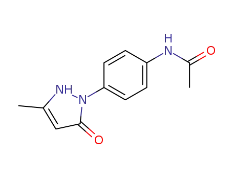 Molecular Structure of 692265-92-2 (acetic acid-[4-(3-methyl-5-oxo-2,5-dihydro-pyrazol-1-yl)-anilide])