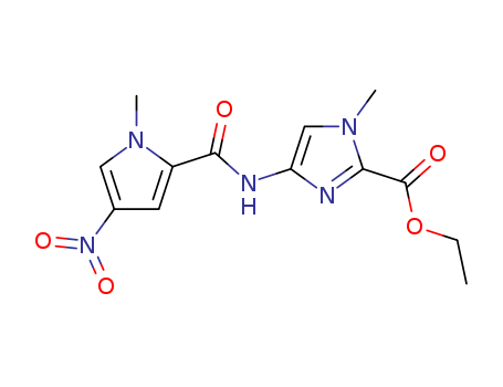 1H-Imidazole-2-carboxylic acid,  1-methyl-4-[[(1-methyl-4-nitro-1H-pyrrol-2-yl)carbonyl]amino]-, ethyl  ester