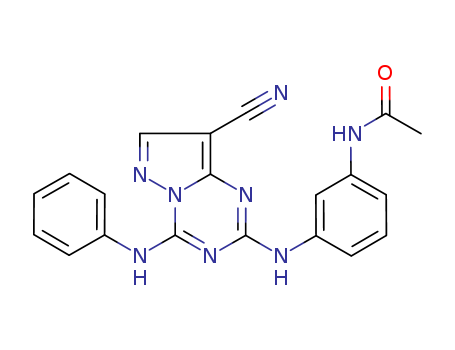 Acetamide, N-[3-[[8-cyano-4-(phenylamino)pyrazolo[1,5-a]-1,3,5-triazin-2-yl]amino]phenyl]-