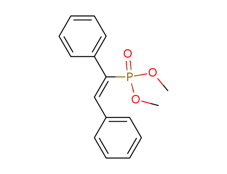 Molecular Structure of 71265-09-3 (Phosphonic acid, (1,2-diphenylethenyl)-, dimethyl ester, (Z)-)