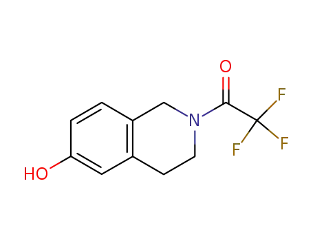 Molecular Structure of 216064-45-8 (2-(trifluoroacetyl)-1,2,3,4-tetrahydro-6-isoquinolinol)