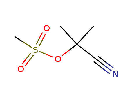 Molecular Structure of 138999-33-4 (Propanenitrile, 2-methyl-2-[(methylsulfonyl)oxy]-)