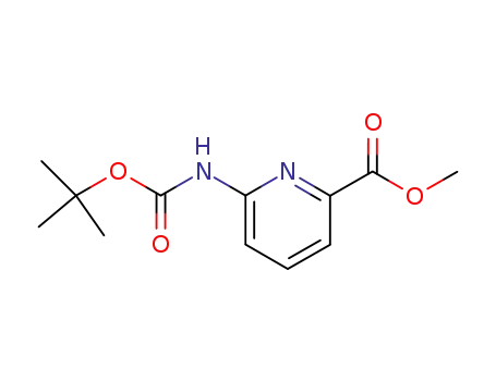 Molecular Structure of 258497-48-2 (6-[[(1,1-DIMETHYLETHOXY)CARBONYL]AMINO]-2PYRIDINECARBOXYLIC ACID METHYL ESTER)