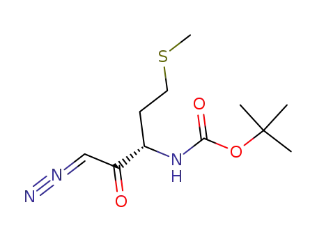 Molecular Structure of 173472-42-9 ((S)-3-BOC-AMINO-1-DIAZO-5-METHYLTHIO-2-PENTANONE)