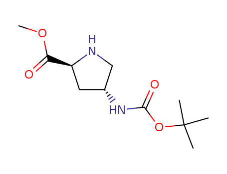 Molecular Structure of 473806-21-2 ((2S,4R)-4-BOC-AMINO PYRROLIDINE-2-CARBOXYLIC ACID METHYL ESTER-HCL)