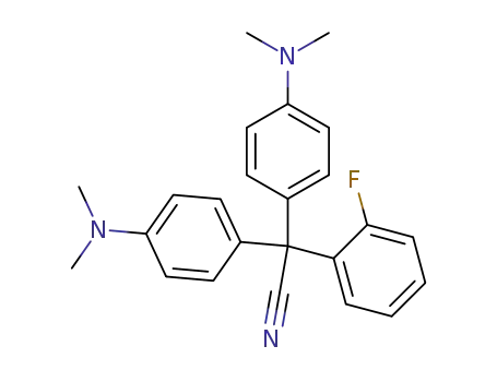 Molecular Structure of 334756-70-6 (BIS(4'-N,N-DIMETHYLAMINOPHENYL)-(2-FLUOROPHENYL)ACETONITRILE)