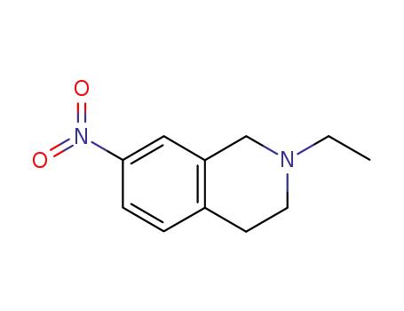 Molecular Structure of 711601-13-7 (Isoquinoline, 2-ethyl-1,2,3,4-tetrahydro-7-nitro- (9CI))